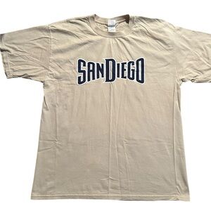 MLB San Diego Padres 10th #10 Fan Petco Promo T-shirt XL Sand Color T-shirt